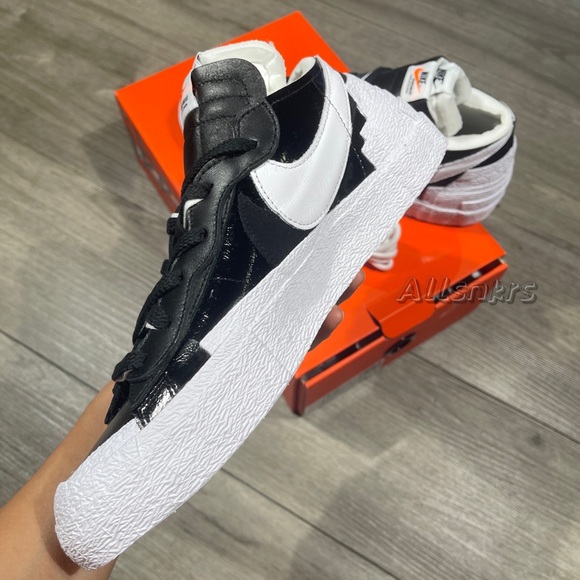 Nike x Sacai Blazer Low Black White Men’s 9 - Picture 3 of 8